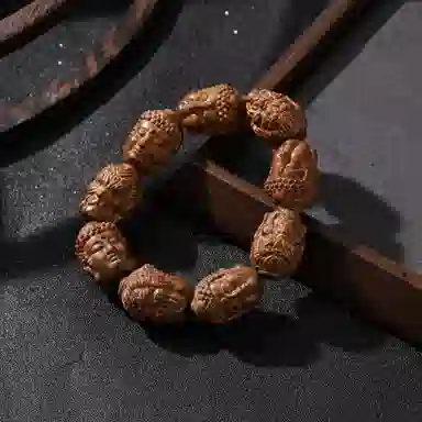 檀纳 无相佛头 中式东方传承  招财转运 花梨木 手串 男女同款情侣款