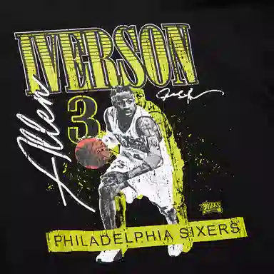Mitchell Ness Allen Iverson Philadelphia 76ers Neon Pop Player T