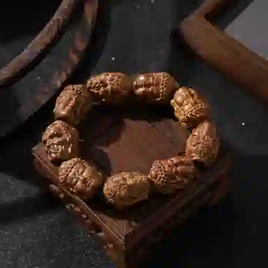 檀纳 无相佛头 中式东方传承  招财转运 花梨木 手串 男女同款情侣款