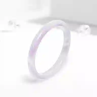 六桂福 福韵金 香芋紫手饰 新中式精致轻奢时尚优雅 简约小众高级感设计日常通勤百搭#好运 玻璃猫眼 手镯 女款