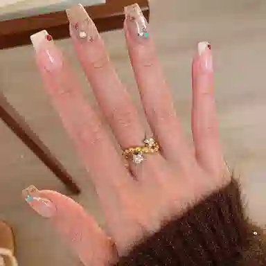 指尖瑰宝 轻奢高级中古风双子星圆珠波浪复古小众设计百搭个性 合金 戒指 女款