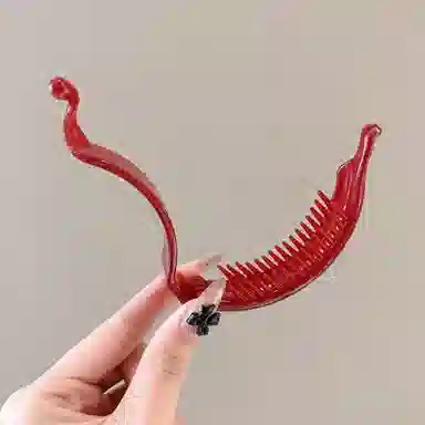 水中玉 简约气质香蕉夹韩国高级感扭扭发卡后脑勺盘发扣夹发饰 亚克力 发夹 女款