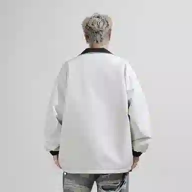 兰缪 美式高街风复古纯色基础款字母品牌防风日常山系通勤户外百搭运动休闲宽松长袖夹克外套 男女同款