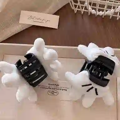 千桐 可爱手掌抓夹 治愈创意卡通立体 毛绒 发夹 女款