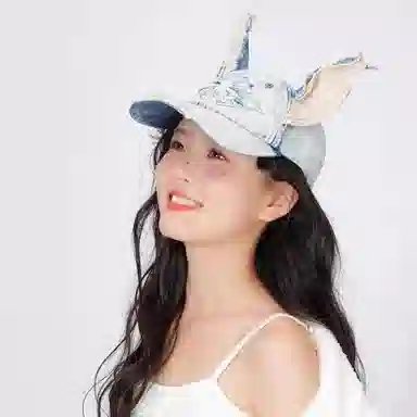 SLEEPYWALK Doberman Ear Washed Denim Cap