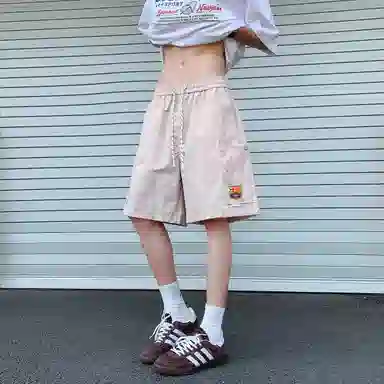 巴塞罗那足球俱乐部 美式复古简约基础款宽松舒适日常百搭直筒冰丝速干工装休闲短裤 男女同款