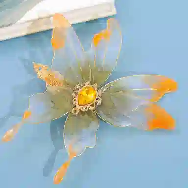 蒙妮 古风幻彩蝴蝶 合金 发夹 女款