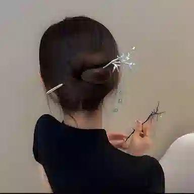 【节节高】 指尖瑰宝 竹叶流苏步摇古风简约小众复古气质盘发新中式清冷高级感步摇事业学业双上岸日常通勤百搭 镀银 发簪 女款