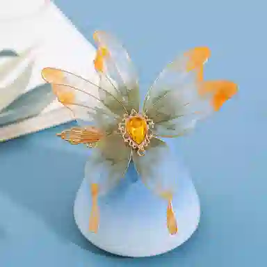 蒙妮 古风幻彩蝴蝶 合金 发夹 女款