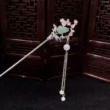 【爱意随风起】 指尖瑰宝 新中式梅花葫芦流苏复古后脑勺盘发古风步摇福禄平安通勤百搭简约文艺范 镀银 发簪 女款
