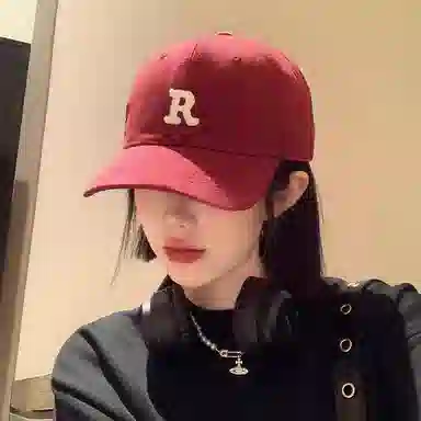 啄木鸟 玫瑰粉显肤白棒球帽大头围显脸小遮脸  时尚字母刺绣 棉 鸭舌帽 女款 青春靓丽百搭太阳帽