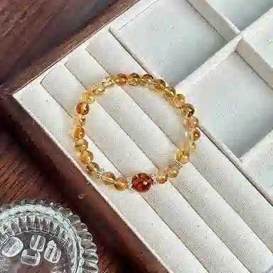 琳琯瑛 高能量净水招财 复古国潮高级感气质百搭天然 黄水晶 手串 女款