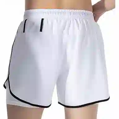 物质公式 美式复古高街纯色基础款三分不过膝透气亲肤自带内衬防走光运动健身跑步篮球裤 男女同款