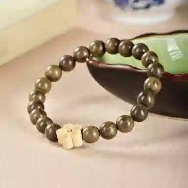 【品行高洁】 色菲尔 佛珠古风玩檀香念珠多圈盘玩 阴沉木 手串 男女同款情侣款