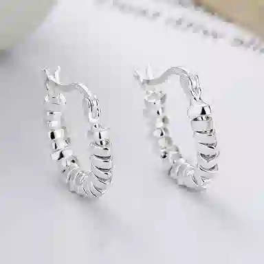 Libby Chic Square Silver Earrings S925