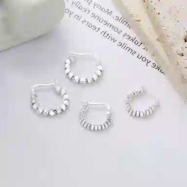 Libby Chic Square Silver Earrings S925