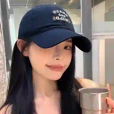 杨同学 字母宽帽檐软顶 棉 棒球帽 男女同款情侣款