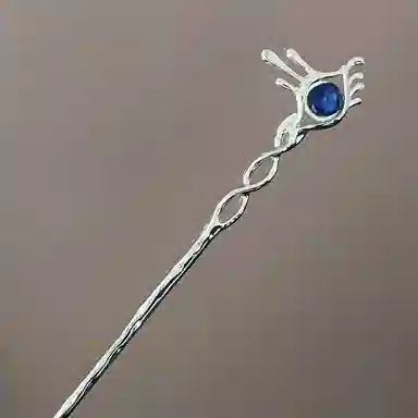 【侍奉光明】 指尖瑰宝 恶魔之眼高级感小众冷淡风简约 镀银 发簪 男女同款情侣款