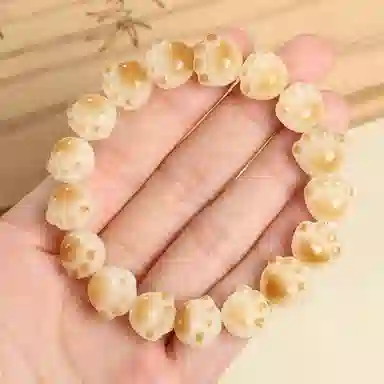 郁馨 国风素串佛珠文玩炭烧招财纳福猫爪萌趣可爱森系 简约盘玩单圈转运 考神附体#好运 菩提根 手串 男女同款情侣款