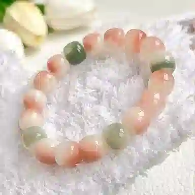 郁馨 吉祥如意晕染胭脂粉黛美人烟雨飘花绕指柔禅意文玩串珠 古风氛围感通勤穿搭 考神附体#好运 菩提根 手串 男女同款情侣款