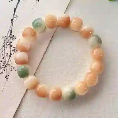 郁馨 吉祥如意晕染胭脂粉黛美人烟雨飘花绕指柔禅意文玩串珠 古风氛围感通勤穿搭 考神附体#好运 菩提根 手串 男女同款情侣款