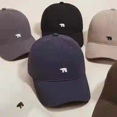 杨同学 北极熊显脸小大头围 棉 鸭舌帽 男女同款情侣款