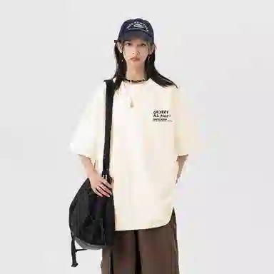 Qnxeey Vintage Cartoon Print T-Shirt