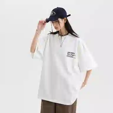 Qnxeey Vintage Cartoon Print T-Shirt