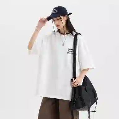 Qnxeey Vintage Cartoon Print T-Shirt