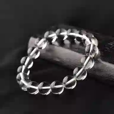 一世倾 新中式国风净化磁场水逆退散平静心灵学业顺利高能量纯净高透小众设计款轻奢百搭好运天然 白水晶 手串 男女同款情侣款