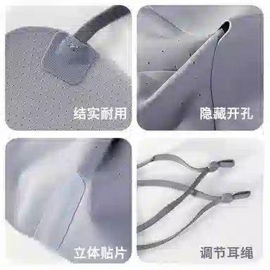 艾佳微 高颜值冰感无痕时尚春夏季薄款透气无痕立体护眼角防紫外线遮阳 锦纶 防晒面罩 男女同款情侣款