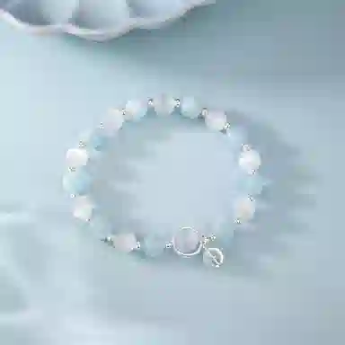 金六福吉祥 海蓝之心 水晶 手串 女款