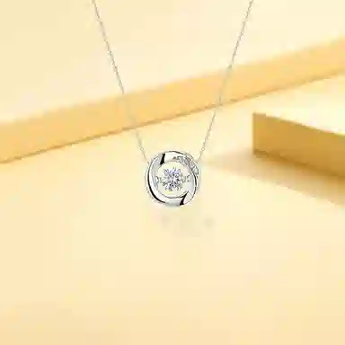 【足银999】 凤祥囍事 老凤祥 莫比乌斯 跳到的心 三秒心动 轻奢小众设计感 精致优雅高级感 表白可调节锁骨链 #好运 纯银 项链 女款