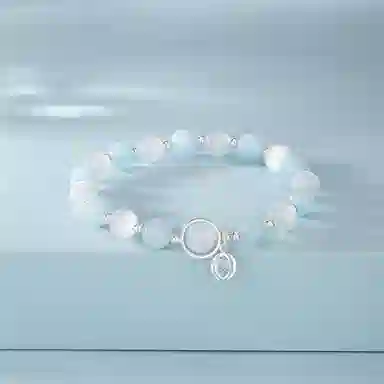 金六福吉祥 海蓝之心 水晶 手串 女款