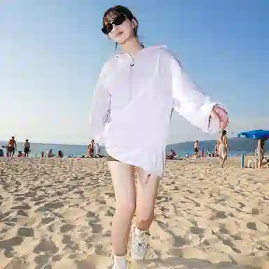 黑恐龙 户外冰丝钓鱼服运动休闲百搭宽松柔软亲肤时尚连帽 透气速干防晒服 男女同款