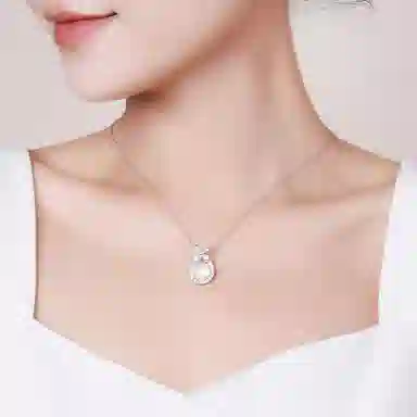 印象眸 新中式在逃公主轻奢小众简约高级感时尚四叶草百搭闪耀锁骨链 礼盒包装#好运天然 玉髓 项链 女款