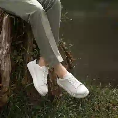 Thom Wills White Platform Sneakers