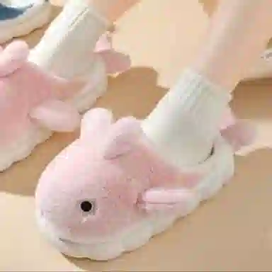 姝娈 厚底保暖 经典潮流 包头拖鞋 女款 粉色