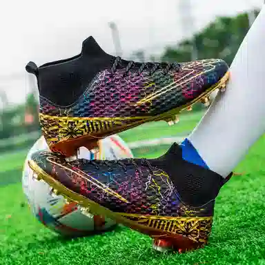 双星八特 舒适百搭 防滑减震耐磨 足球鞋 男女同款 黑色