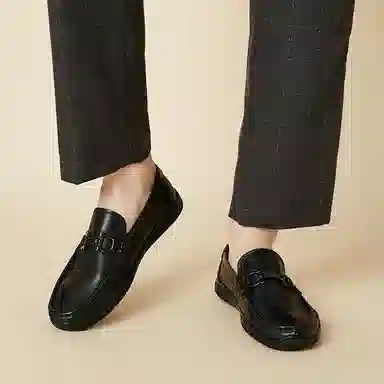 品乙 头层牛皮 透气 休闲鞋 男款 黑色