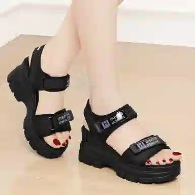 金丝兔 网布 潮流时尚舒适百搭厚底 沙滩凉鞋 女款