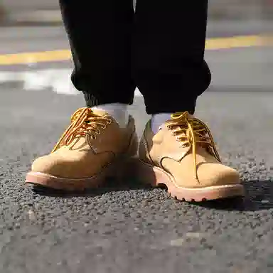 CAT Retro Leather Casual Shoes Yellow