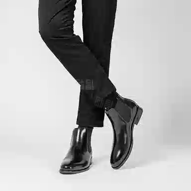 威世米邦 二层牛皮 复古英伦潮流 切尔西靴 男款