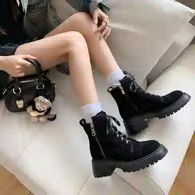 Yeezy Reezy Suede Retro Round Toe Chelsea Boots Women