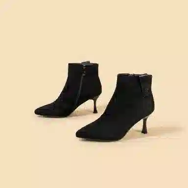 GEMEIQ Metal Heel Ankle Boots