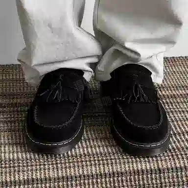 威世米邦 牛反绒皮 德比流苏一脚蹬英伦商务 休闲鞋 男款