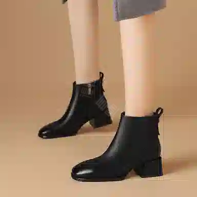 波尔谛奇 羊皮 显瘦时尚气质百搭 短靴 女款