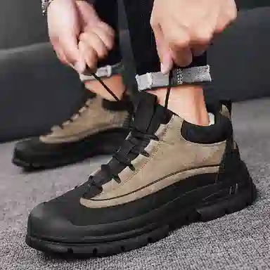 公牛魅力 耐磨保暖 加绒户外运动 雪地靴 男款