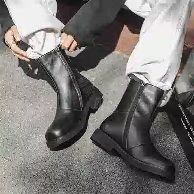 威世米邦 简约小众百搭休闲加绒加厚 短靴 男款