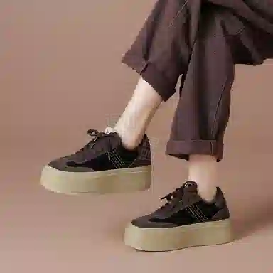 波尔谛奇 牛剖层革 复古百搭加绒 低帮 板鞋 女款